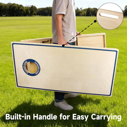 GSE Games & Sports Expert Professional Tournament Cornhole Boards Set, 4 x 2 ft Baltic Birch Wood Regulation Size Cornhole Boards with 8 Dual-Sided Pro Corn Hole Bags for All-Weather Outdoor Game
