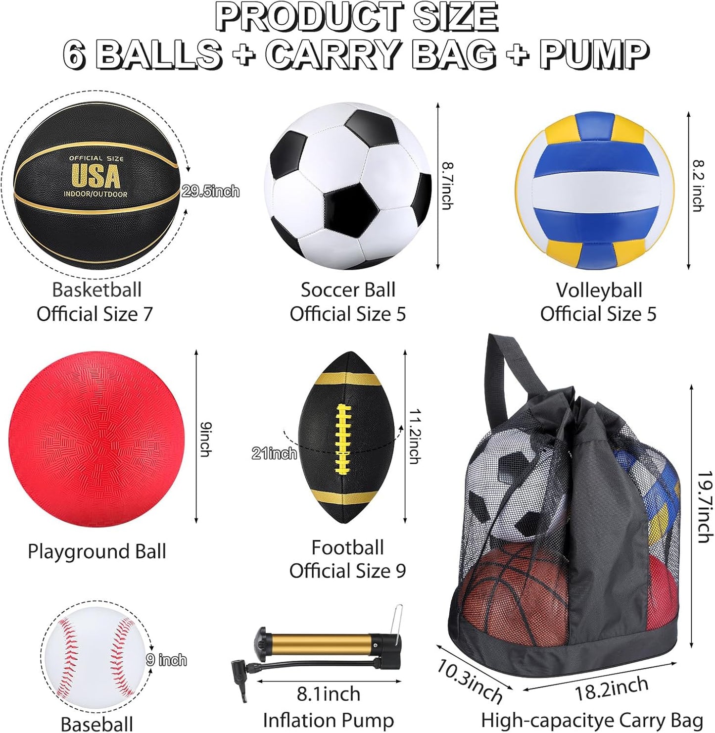 6-Piece Sports Ball Set