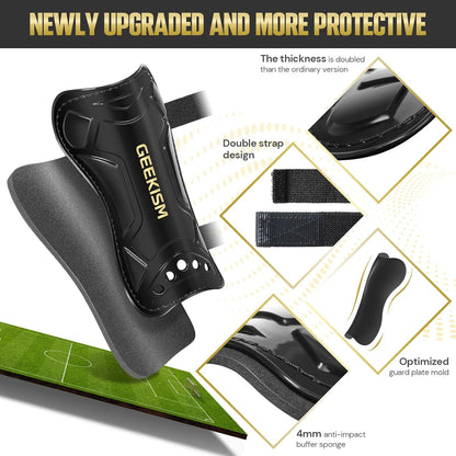 Kids Soccer Shin Guards with Sleeves