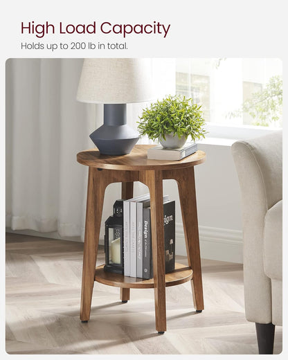 VASAGLE Small Round Side Table
