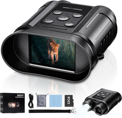 Gifts for Men and Teen Boys,Night Vision Goggles,Night Vision Binoculars,32GB Card Included, Photo/Video Capture,Outdoor Tools for Education, Wildlife Watching,Birthday Gifts for Boy,Men,Gift for Dad