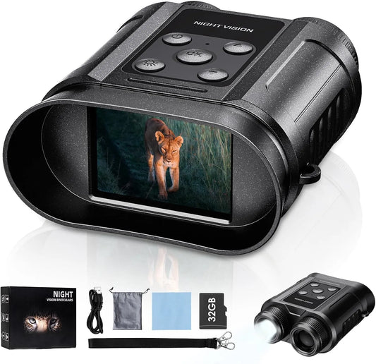 Gifts for Men and Teen Boys,Night Vision Goggles,Night Vision Binoculars,32GB Card Included, Photo/Video Capture,Outdoor Tools for Education, Wildlife Watching,Birthday Gifts for Boy,Men,Gift for Dad