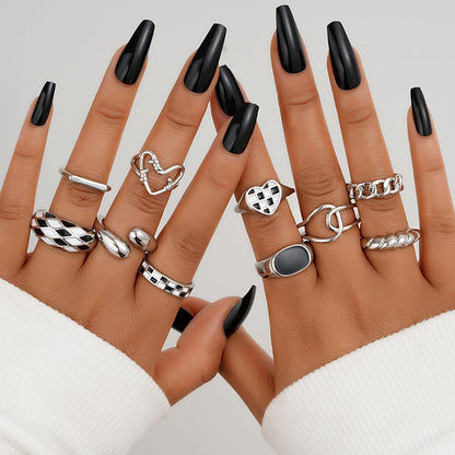 Gold Stackable Rings Set for Women