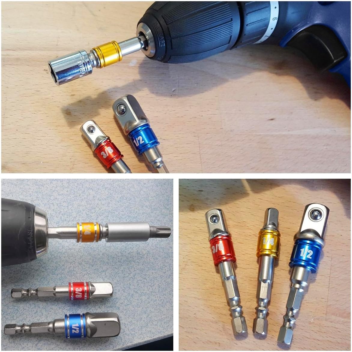 Right Angle Drill Adapter 4-in-1 Set