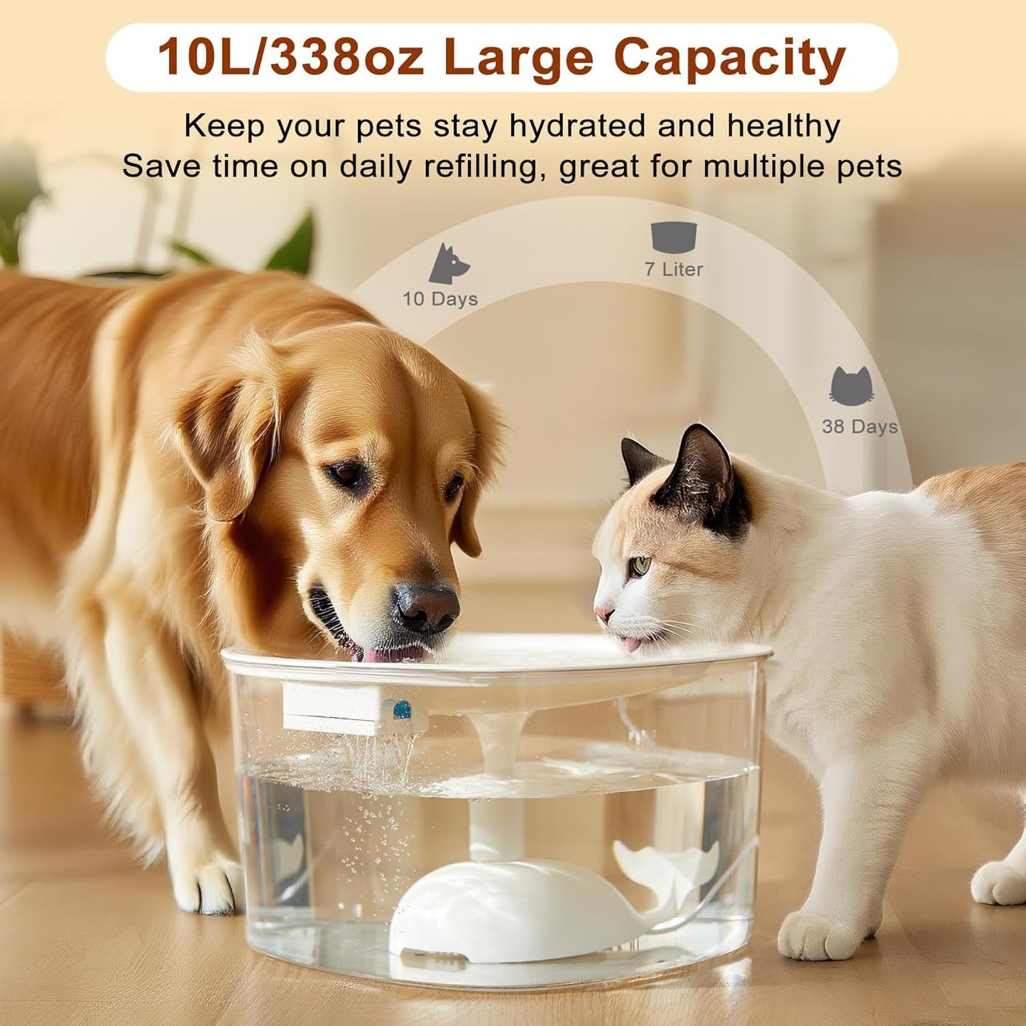 10L Automatic Dog Water Fountain