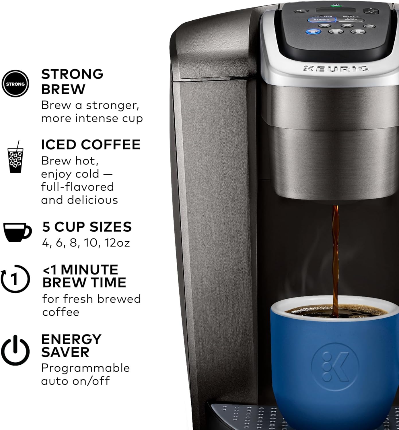 Keurig K-Elite Single Serve Coffee Maker – Brushed Slate