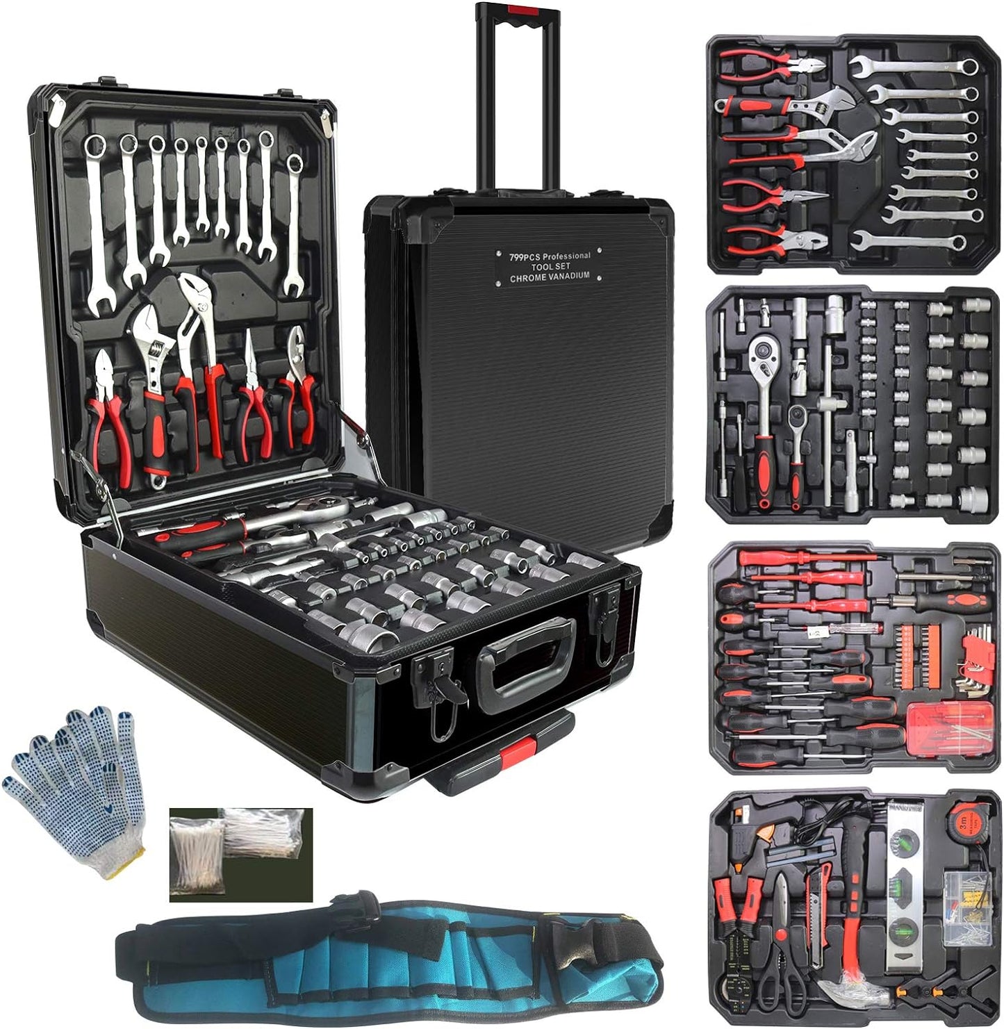 Arcwares 799pcs Aluminum Tool Set