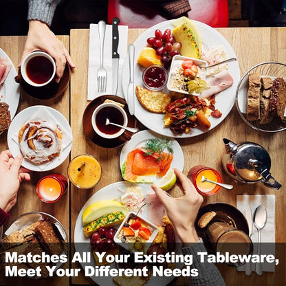 49-Piece Stainless Steel Silverware Set