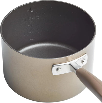Anolon Advanced Home Hard Anodized Nonstick Cookware/Pots and Pans Set, 9 Piece - Moonstone