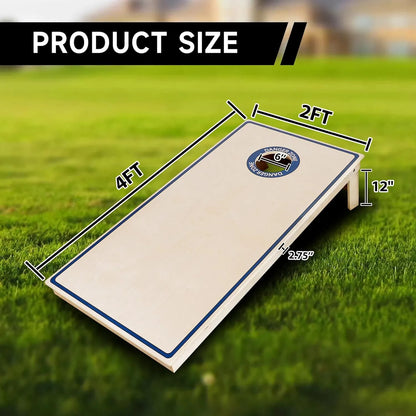 GSE Games & Sports Expert Professional Tournament Cornhole Boards Set, 4 x 2 ft Baltic Birch Wood Regulation Size Cornhole Boards with 8 Dual-Sided Pro Corn Hole Bags for All-Weather Outdoor Game