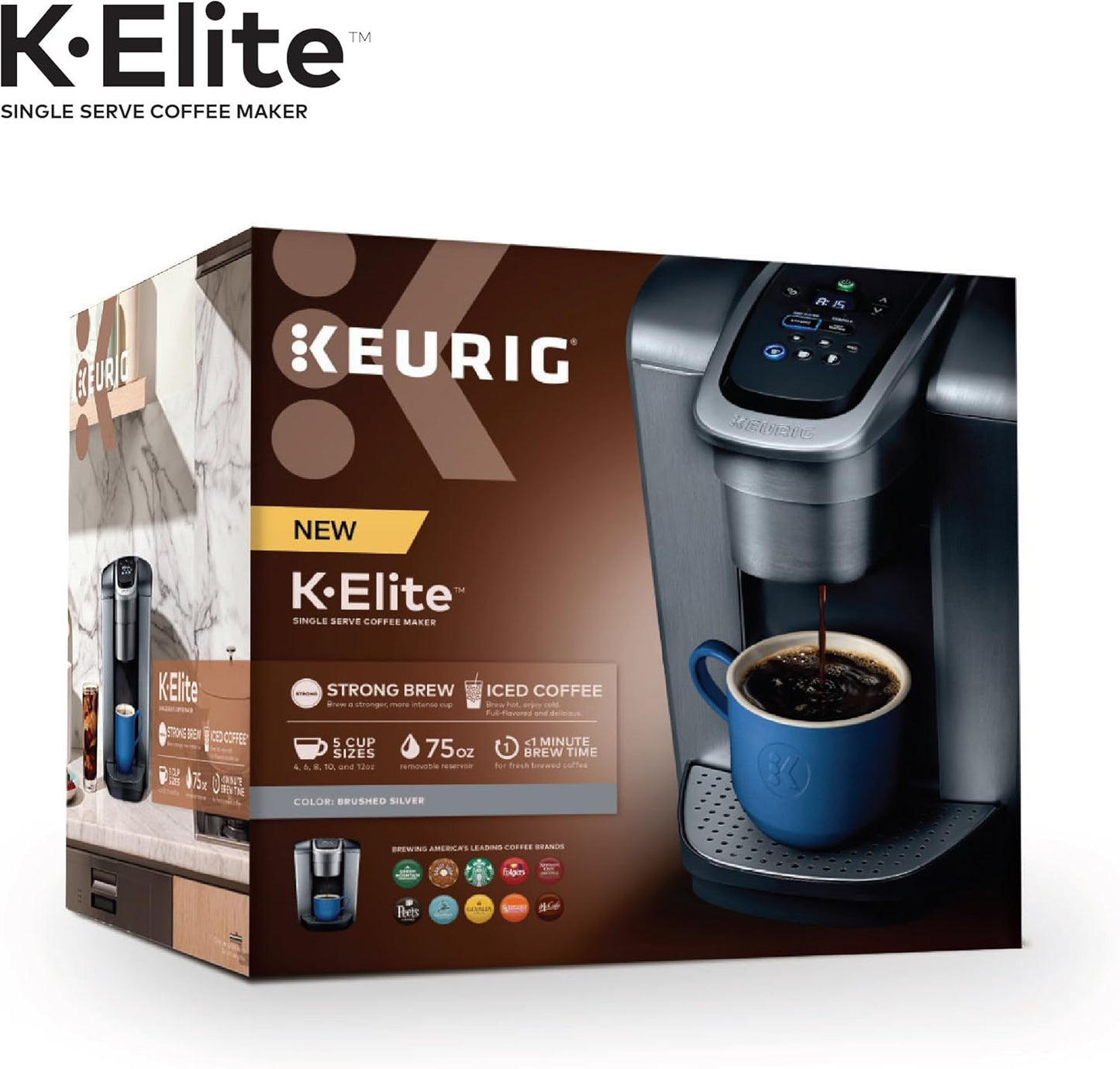 Keurig K-Elite Single Serve Coffee Maker – Brushed Slate