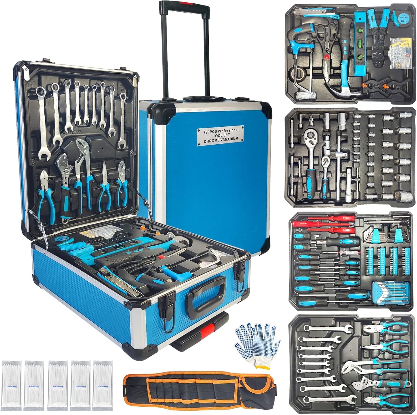 Arcwares 799pcs Aluminum Tool Set