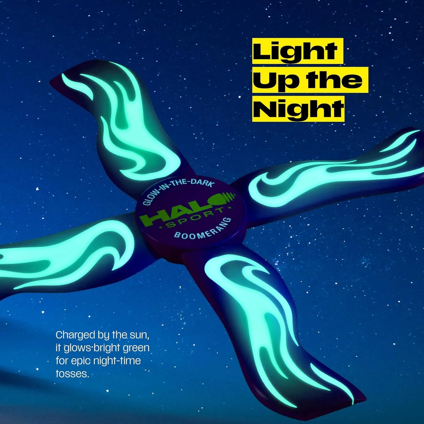 Halo Sport Boomerang for Kids & Adults - 8 9 10 11 12 Year Old Boy Gifts - Sports and Outdoor Toys for Kids 8-12 - Boys Birthday Gifts Ages 8-10 - Outside Fun Toy - Glow-in-the-Dark