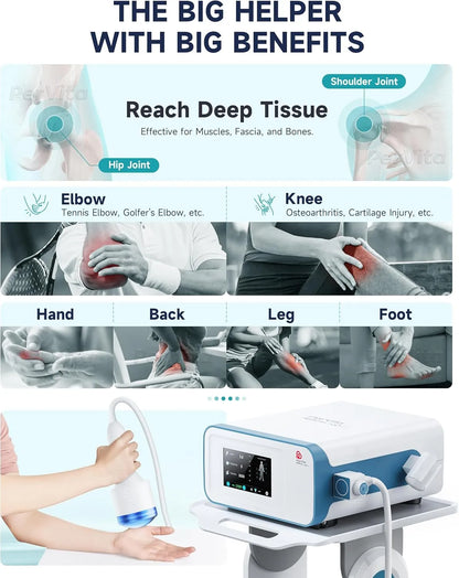 PerVita Medical Focused Shock Wave Therapy Machine Extracorporeal Shockwave ED Therapy Electromagnetic Focal ESWT Machine for Joint and Muscle Pain Relief Non-Invasive Pain-Free No Side Effects PSP30