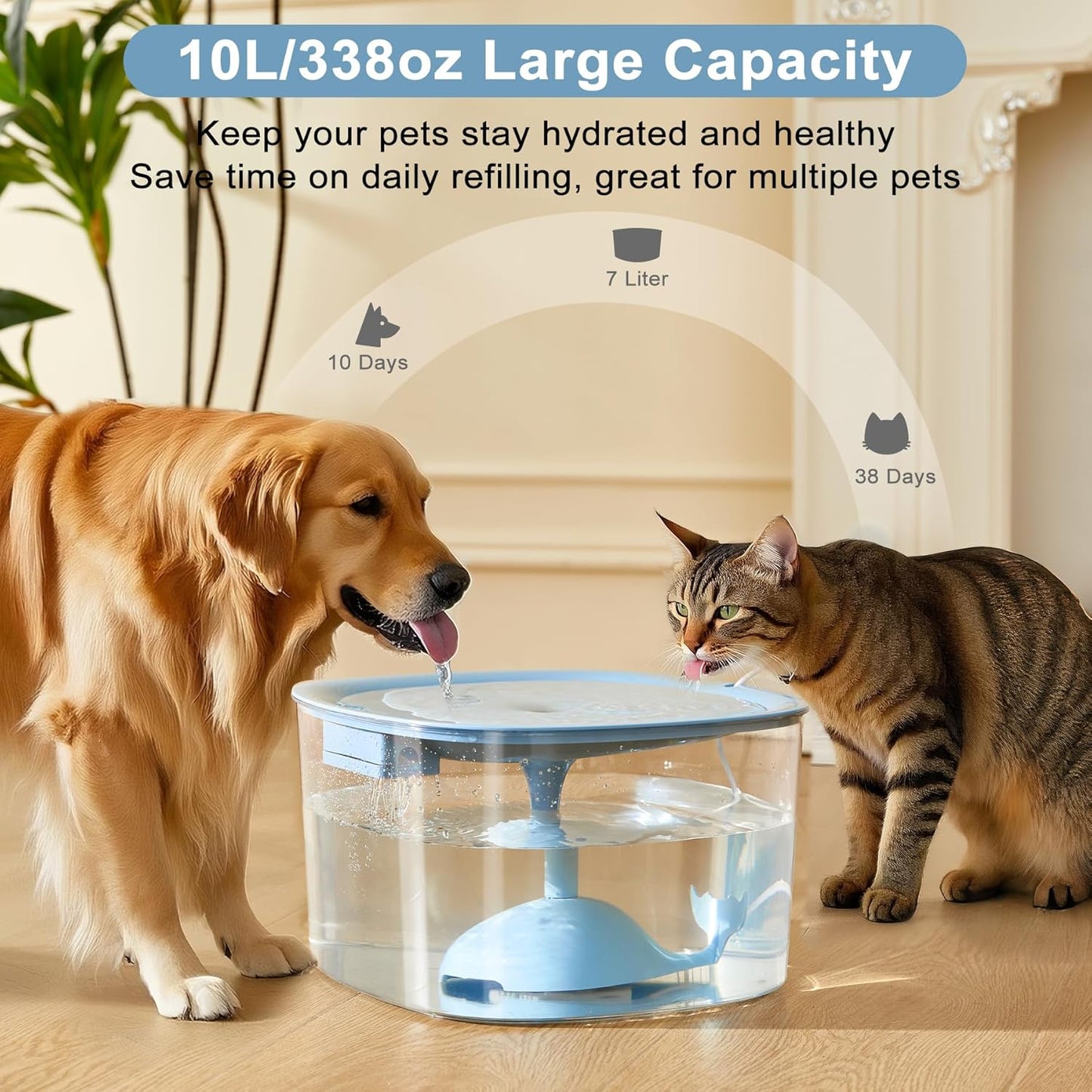 10L Automatic Dog Water Fountain