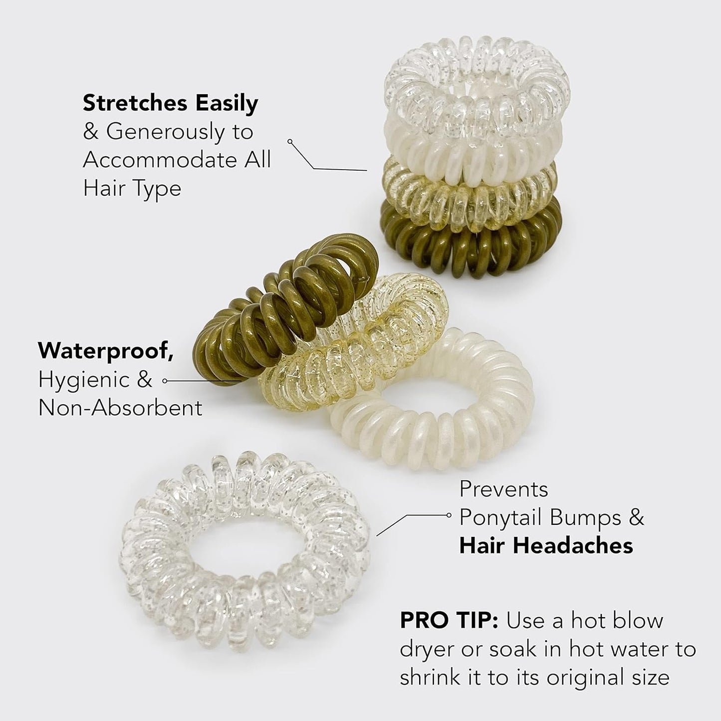 Spiral Hair Ties for Women