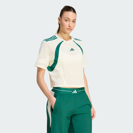 Hyperglam 3-Stripes Color Block Mesh T-Shirt