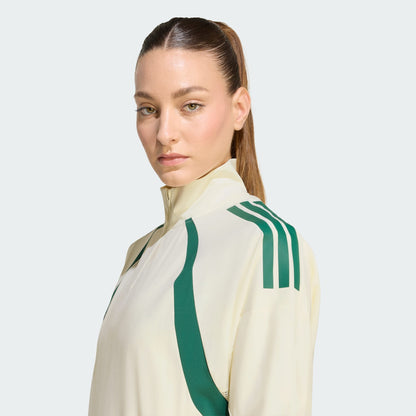Hyperglam 3-Stripes Color Block Woven 1/4 Zipper Track Top