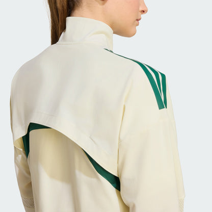 Hyperglam 3-Stripes Color Block Woven 1/4 Zipper Track Top