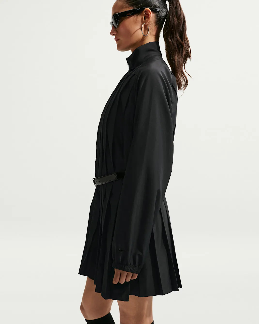 Nike Sportswear Women's Oversized Long-Sleeve Pleated Mini Dress
