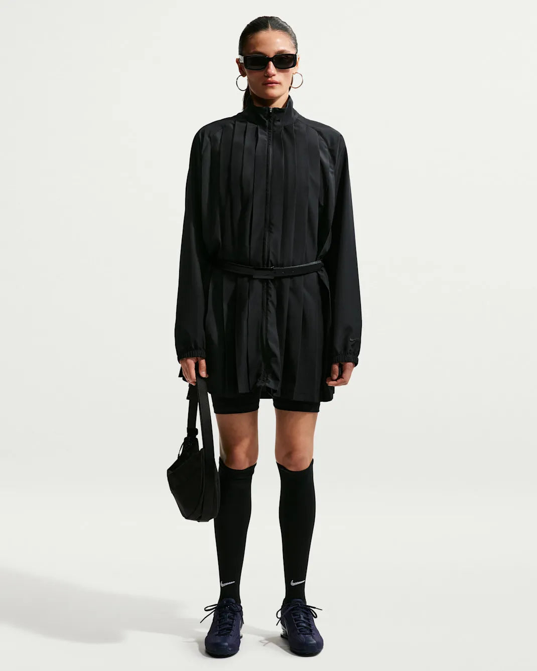 Nike Sportswear Women's Oversized Long-Sleeve Pleated Mini Dress